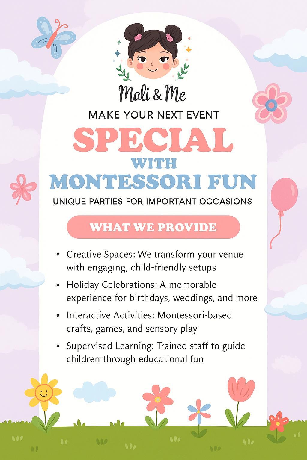 Mali & Me Event Services - Make Your Next Event Special with Montessori based Fun